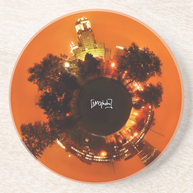 Porta-copos De Arenito Búfalo, NY (Frente)