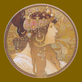 Porta-copos De Arenito Byzantine Brunette, Mucha