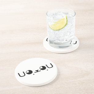 Porta-copos De Arenito Cachorro Cachorro Cachorro Cachorro Japonês Kaomoj