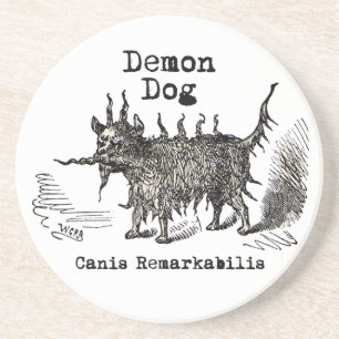 Porta-copos De Arenito Cachorro Demônio Vintage Engraçado Fofo