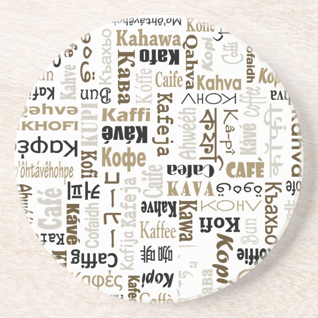 Porta-copos De Arenito Café (Frente)