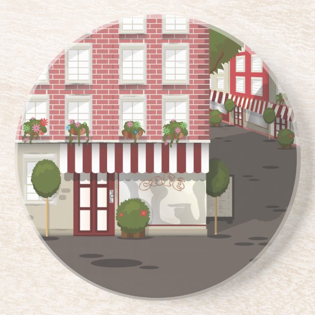 Porta-copos De Arenito café (Frente)