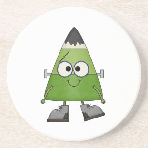 Porta-copos De Arenito Candy Corn Frankenstein Halloween