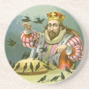 Porta-copos De Arenito Cante uma Canção de Seispence, Rima Infantil Vinta