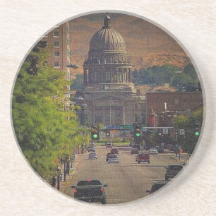 Porta-copos De Arenito Capital do Estado em Boise, Idaho