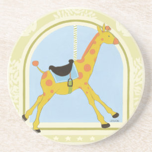 Porta-copos De Arenito Carousel Giraffe de June Erica Vess