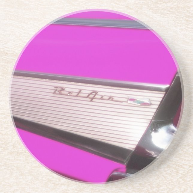 Porta-copos De Arenito Carro clássico: Bel Air de Chevrolet (Frente)