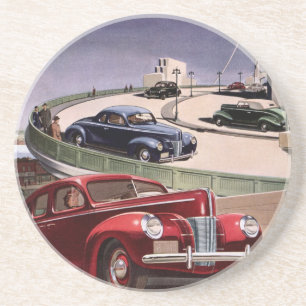 Porta-copos De Arenito Carros vintage, Trilha Classic Sedans na Freeway
