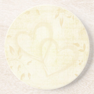 Porta-copos De Arenito Casamento de Papel Vintage Aged