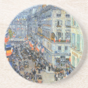 Porta-copos De Arenito Catorze de Julho, Rue Daunou de Childe Hassam