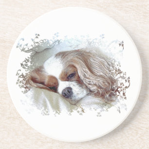 Porta-copos De Arenito Cavaleiro Rei Charles Spaniel