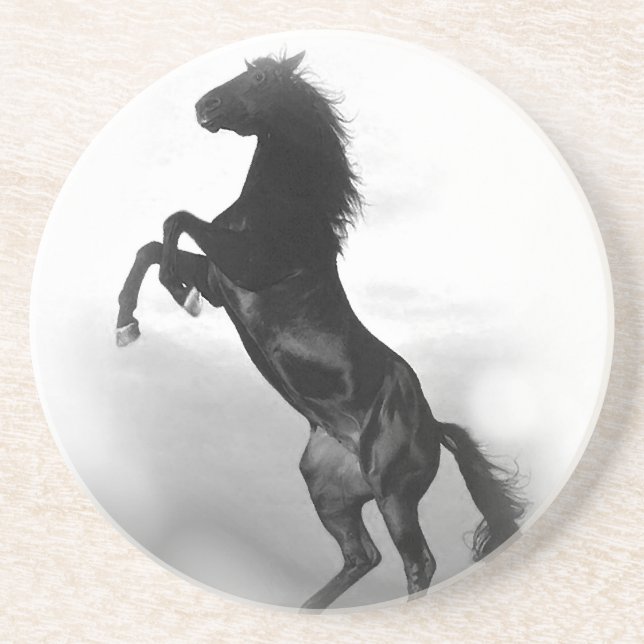 Porta-copos De Arenito Cavalo (Frente)