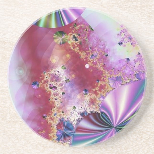 Porta-copos De Arenito CDs Rainbow (Frente)