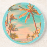 Porta-copos De Arenito Cena havaiana da praia do vintage de PixDezines<br><div class="desc">Cena havaiana da praia do vintage de PixDezines da baía do lani do mauna, waikoloa, Havaí. Nós temos diversas cores nesta coleção. Você pode escolher suas próprias cores do hexachrome adicionar a seus fundo, texto, guarnição, etc. O espectro inteiro do arco-íris está em suas pontas do dedo. Está abaixo uma...</div>