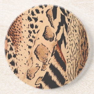 Porta-copos De Arenito Cheetah Pattern