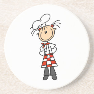 Porta-copos De Arenito Chef Feminino