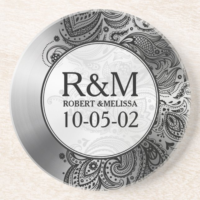 Porta-copos De Arenito Cinza de aço sem consistência parece um lugar pret (Frente)