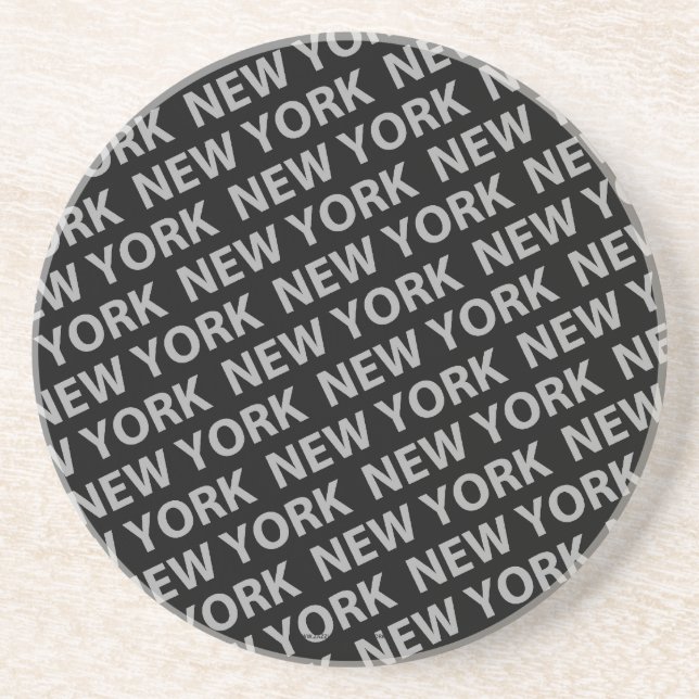Porta-copos De Arenito Cinza do padrão de Nova York (Frente)