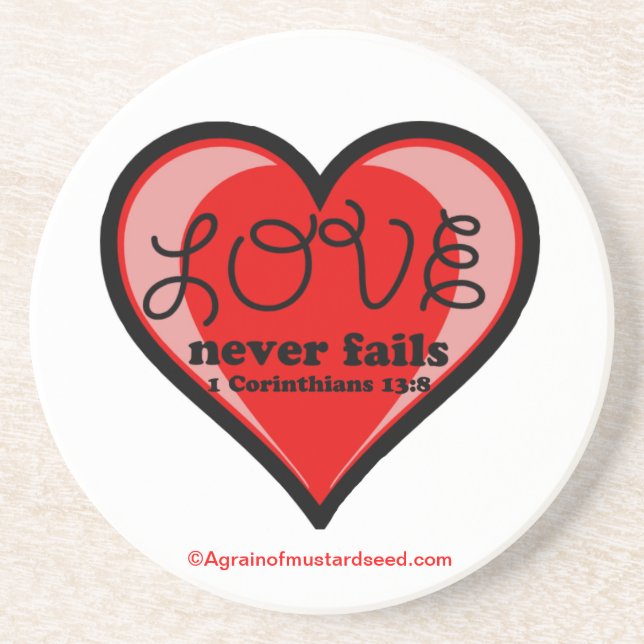 Porta-copos De Arenito Citações Cristãs Inspiradoras (Frente)