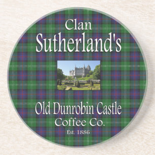 Porta-copos De Arenito Clan Sutherland's Old Dunrobin Castle Coffee Co.