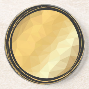 Porta-copos De Arenito Coaster. metálico dourado do design geométrico d