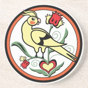 Porta-copos De Arenito Cockatiel de Distlefink