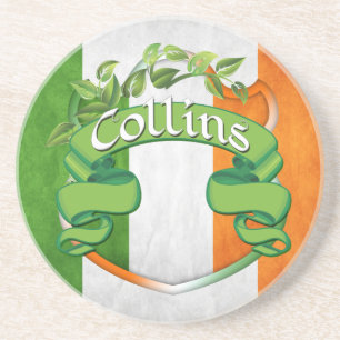 Porta-copos De Arenito Collins Irish Shield