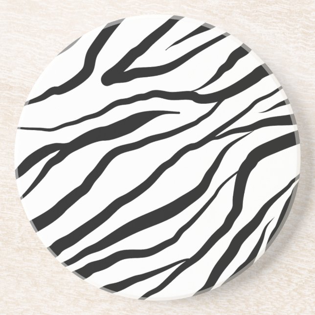 porta copos de arenito com padrão-zebra (Frente)