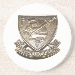 Porta-copos De Arenito Comando Kieffer - Insigne 1er BFMC