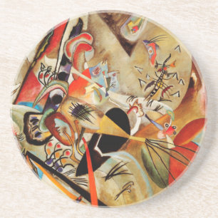Porta-copos De Arenito Composição Abstrato de Kandinsky