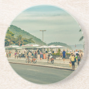 Porta-copos De Arenito Copacabana Sidewalk Rio de Janeiro Brasil