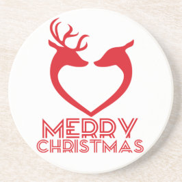 Porta-copos De Arenito Coração da rena