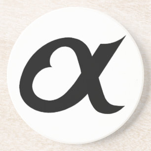 Porta-copos De Arenito coração negro