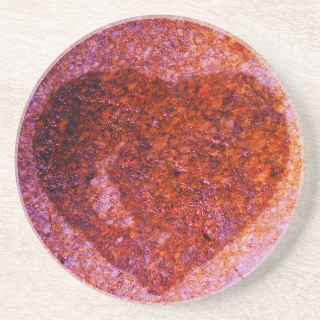 Porta-copos De Arenito coral rosa (Frente)