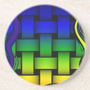 Porta-copos De Arenito Cores tecidas
