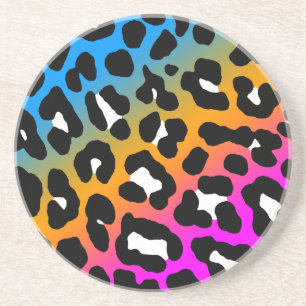 Porta-copos De Arenito Corey Tiger Anos 80 Padrão de Manchas de Leopardo