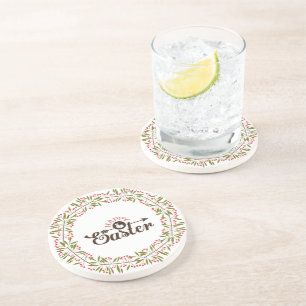 Porta-copos De Arenito Coroa De Ferida Colorida, Bonita E Redonda, Com Co