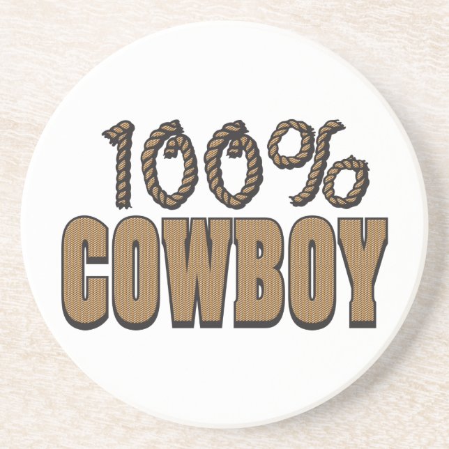 Porta-copos De Arenito Cowboy 100% (Frente)