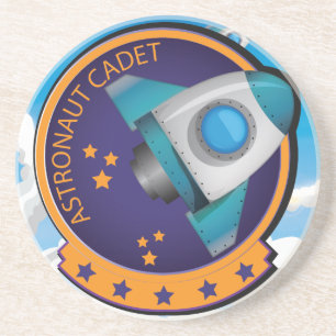 Porta-copos De Arenito Crachá Astronaut Cadet
