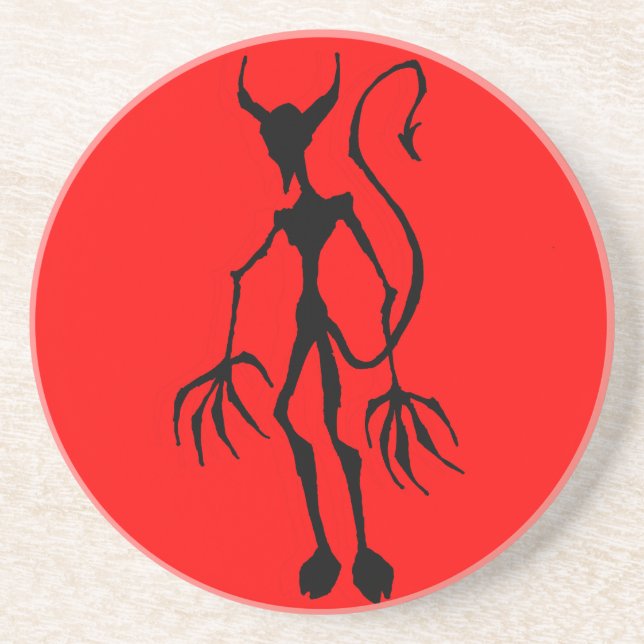 Porta-copos De Arenito Creepy Devil Stick (Frente)