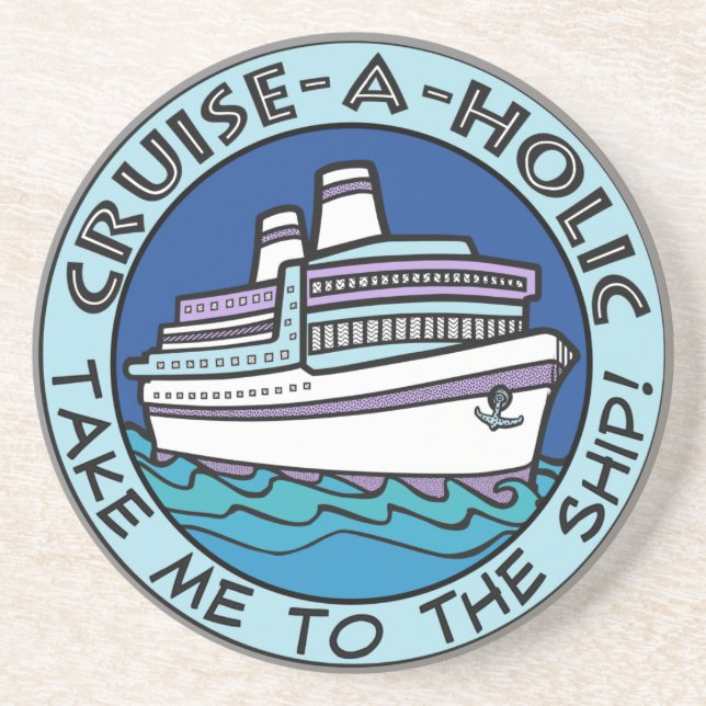 Porta copos de arenito Cruise-A-Holic (Frente)