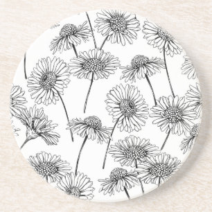 Porta-copos De Arenito Daisies