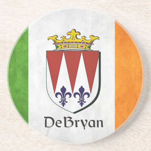 Porta-copos De Arenito DeBryan Irish Flag (Frente)