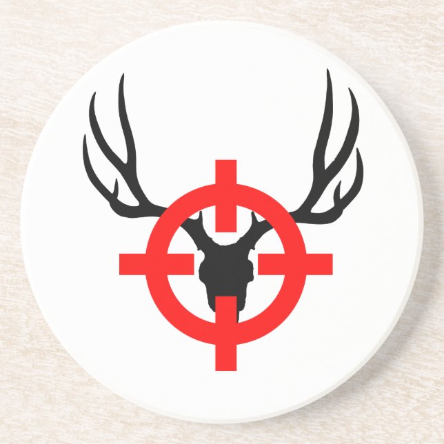 Porta-copos De Arenito Deer Hunter - Bullseye (Frente)