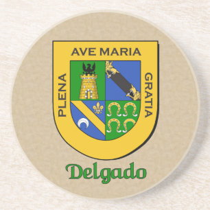 Porta-copos De Arenito Delgado Heraldic Shield