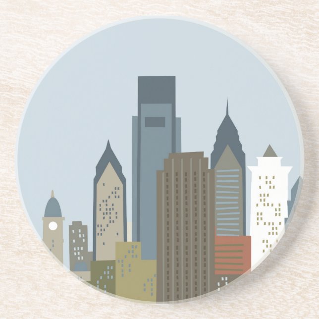 Porta-copos De Arenito Desenhos animados Philadelphfia (Frente)