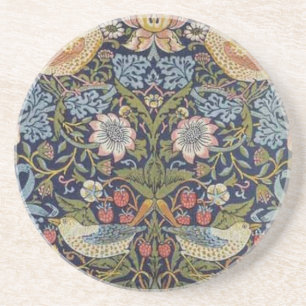 Porta-copos De Arenito Design 1883 do ladrão da morango de William Morris