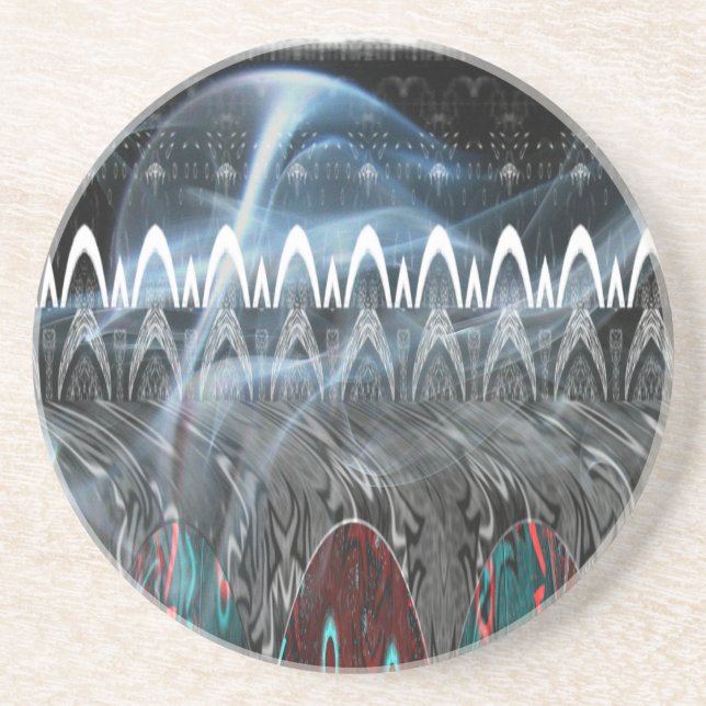 Porta-copos De Arenito Design moderno Tribal Edgy. (Frente)