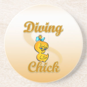 Porta-copos De Arenito Diving Chick