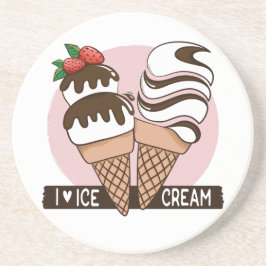 porta copos de arenito do sorvete